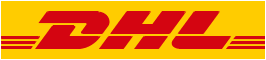 DHL Logo - wir versenden mit DHL